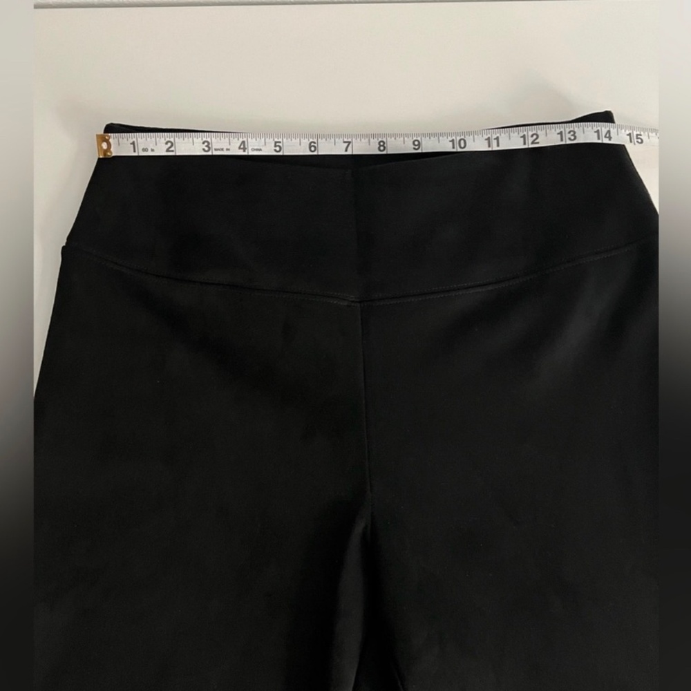 Soft‎ Surroundings Neutral Cozy Faux Suede Pull-On Minimalist Black Leggings S - Picture 5 of 10